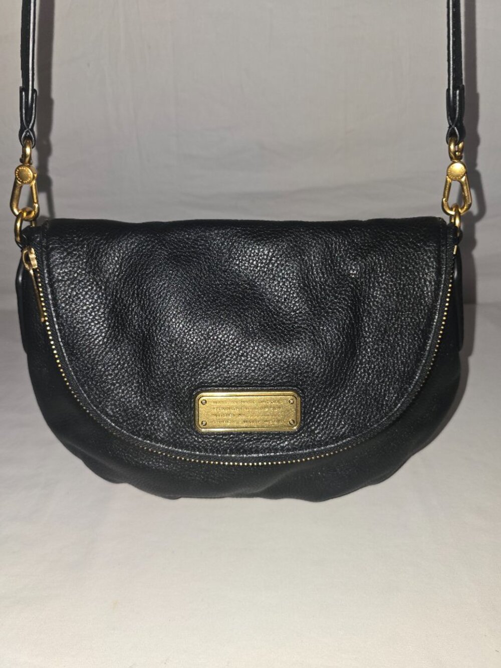 Marc by Marc Jacobs Classic Q Natasha Black Leather Crossbody Bag M0009408 - Picture 1 of 15